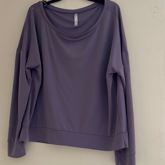 Fabletics Betty Dove Pull Over Long Sleeve Top,Purple,Size L - Picture 5 of 13